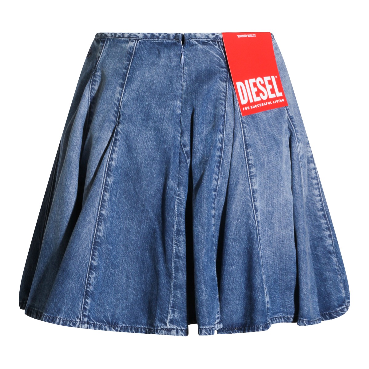 BLUE COTTON DENIM SKIRT