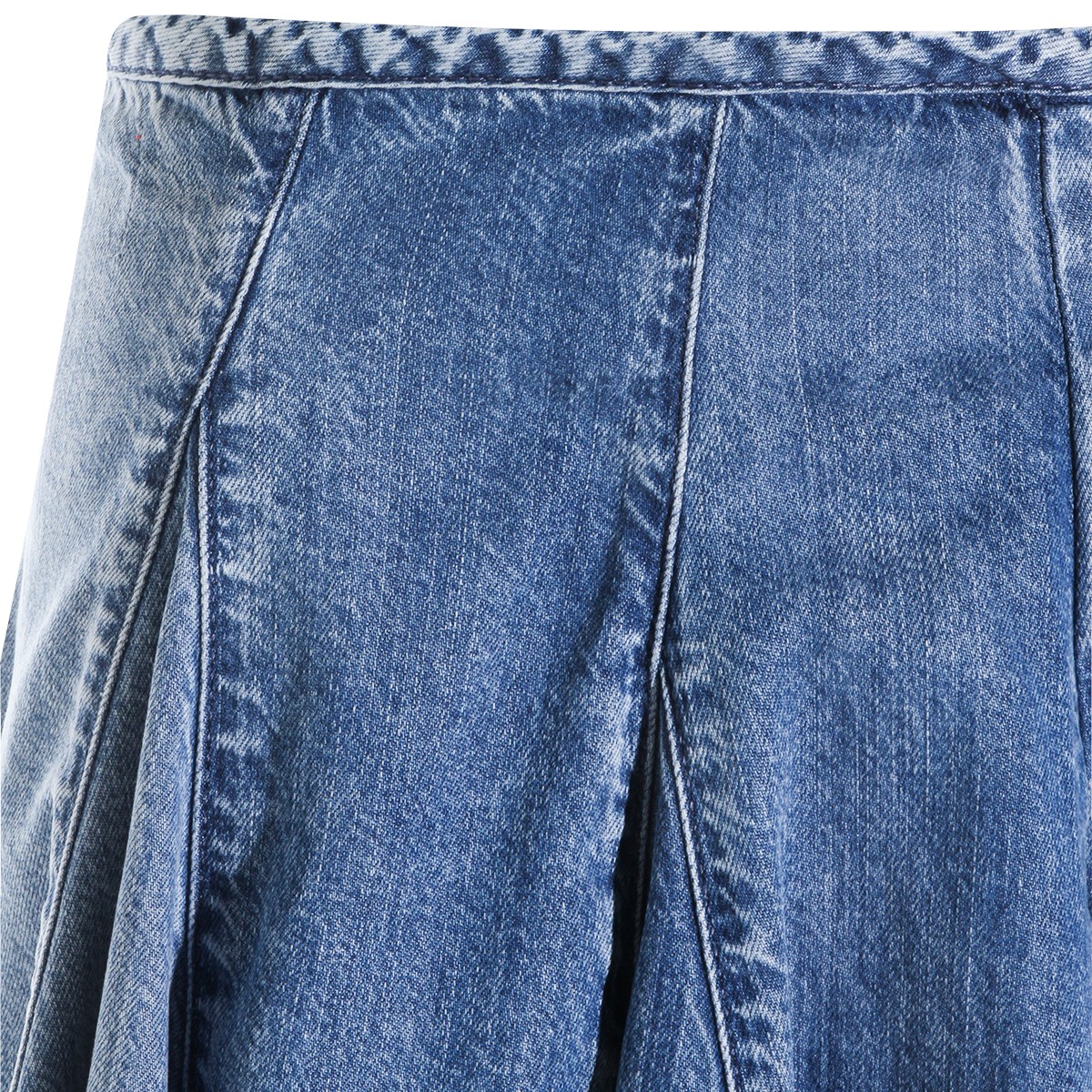 BLUE COTTON DENIM SKIRT