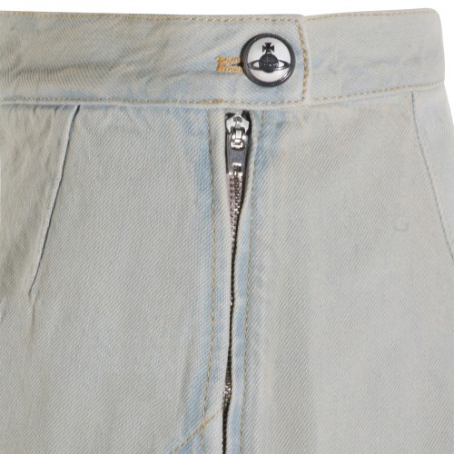 LIGHT BLUE COTTON SKIRT