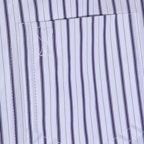 WHITE AND BLUE COTTON SHIRT