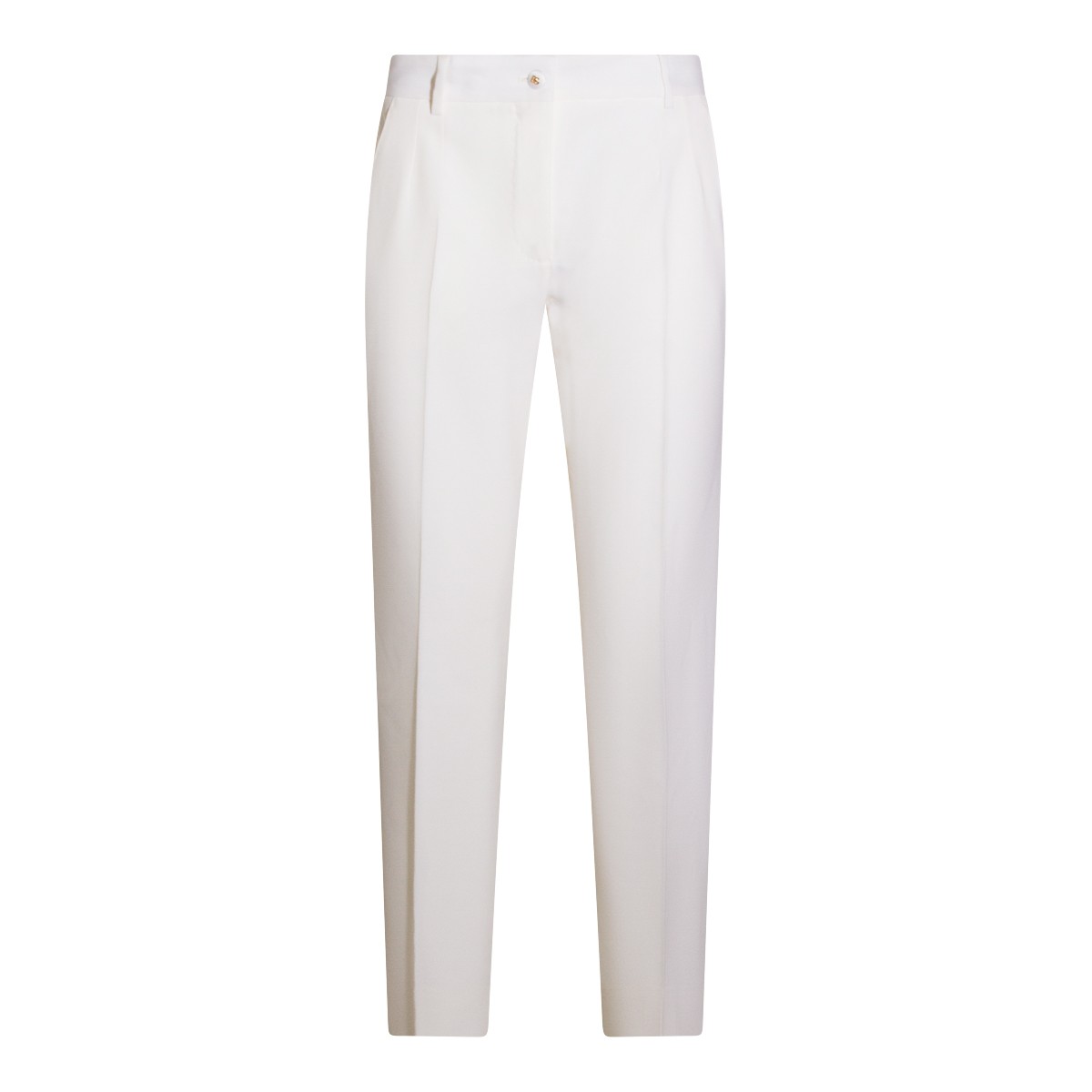 WHITE WOOL PANTS