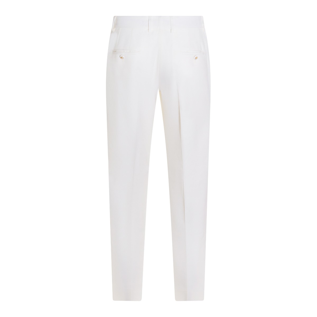 WHITE WOOL PANTS