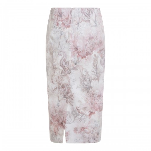 MULTICOLOR SILK MIDI SKIRT 2