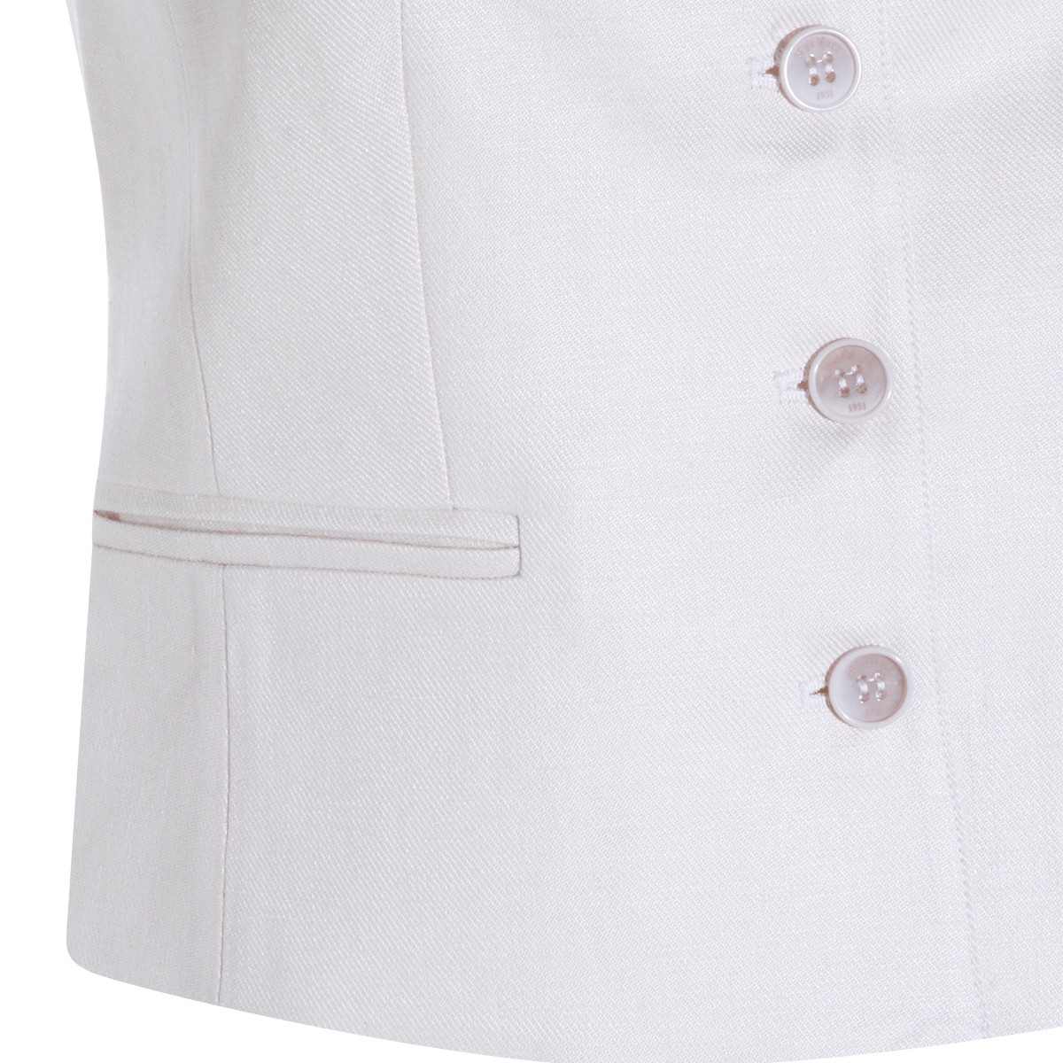 BEIGE LINEN COLIBRI TOP