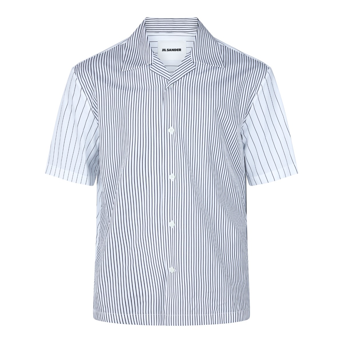 WHITE AND GREY COTTON SHIRT
