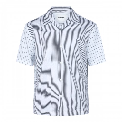 WHITE AND GREY COTTON SHIRT